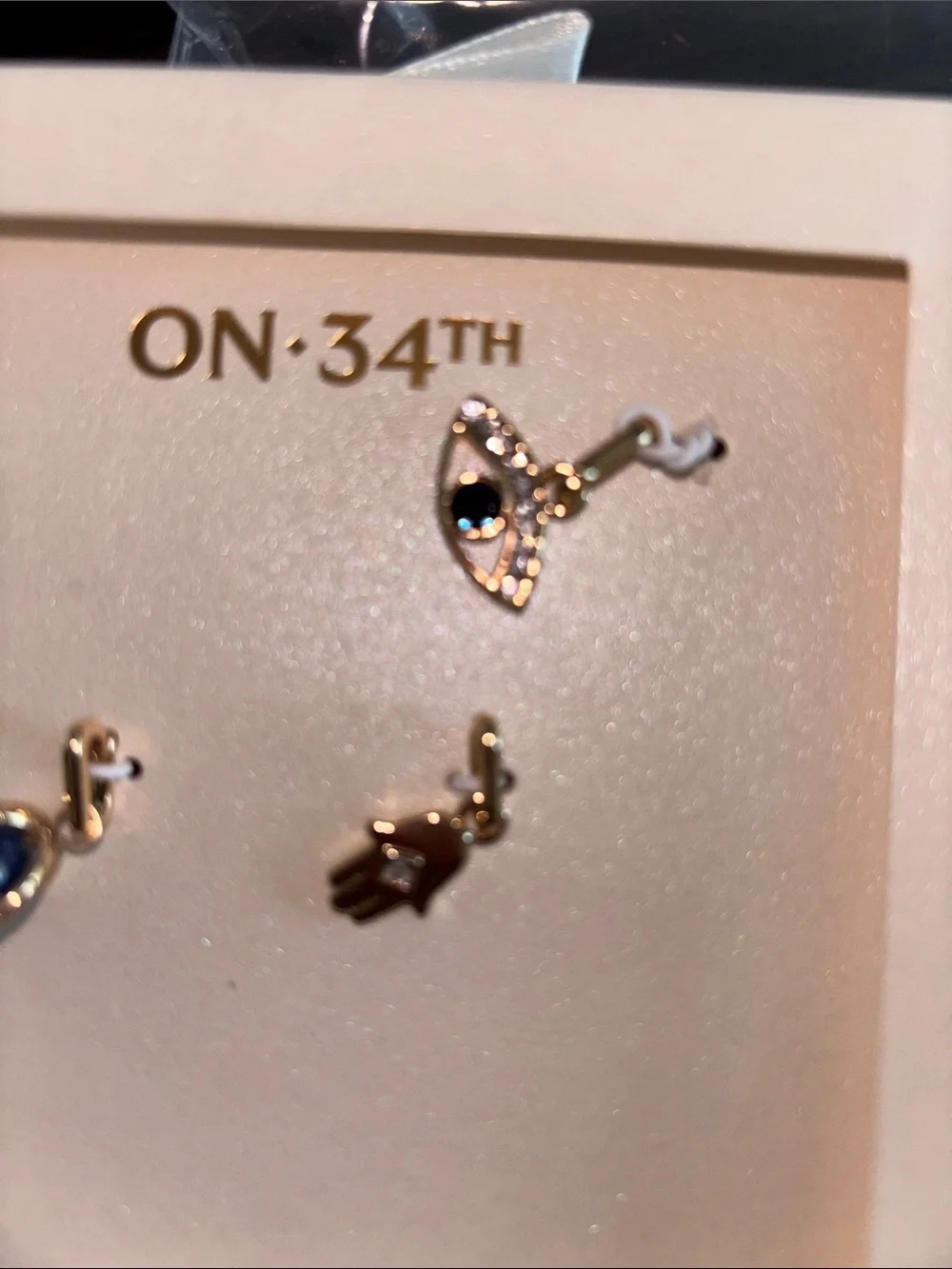 ON·34TH Gold-Tone Mix & Match Charm Set with Navy and Clear Accents